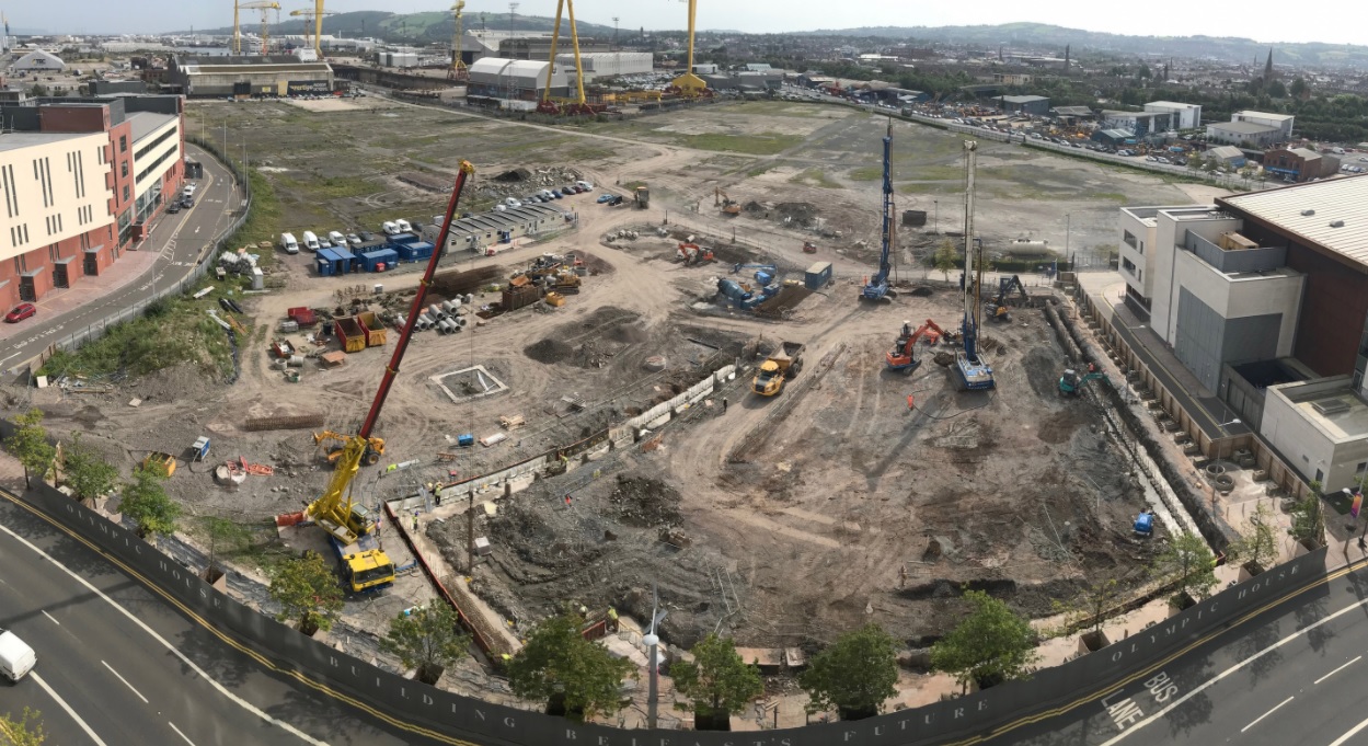Construction works begin at Titanic Quarter's Olympic House after OSM Environmental Consultants (Belfast) successful assessment