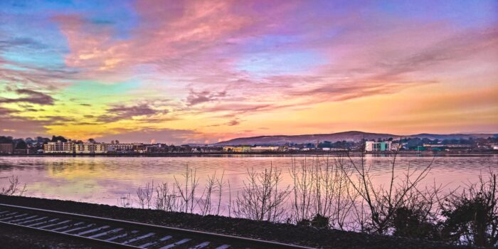 Sunset Over Derry By K Mitch Hodge