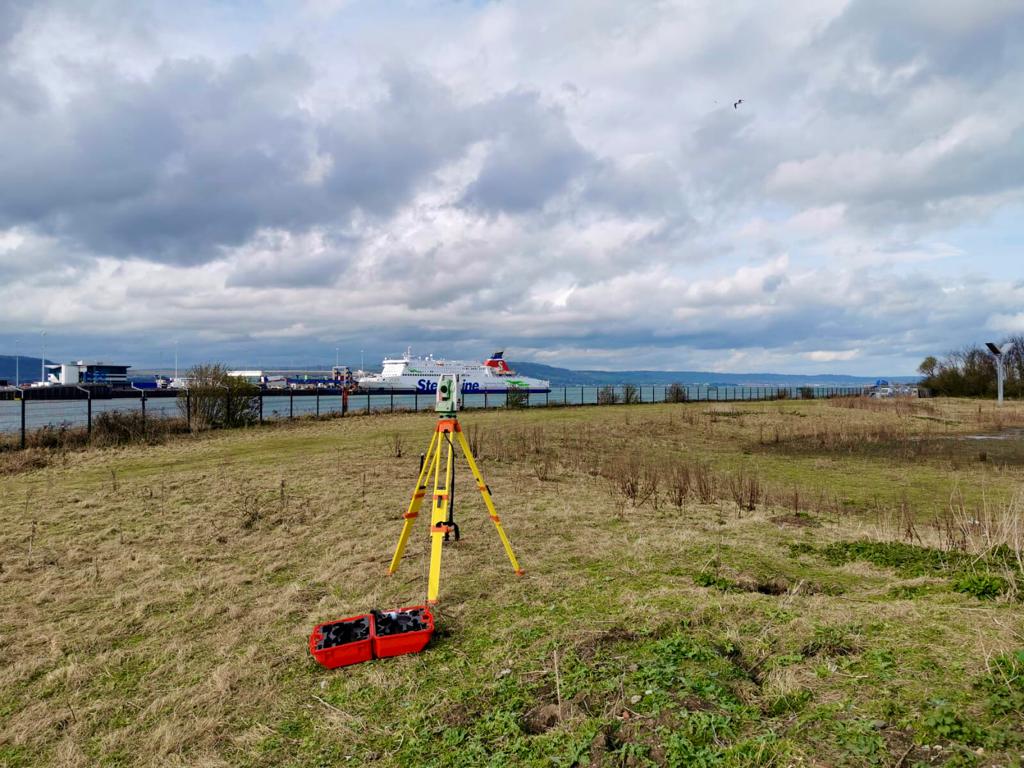 OSM Environmental Consultants get to work at RSPB's Window on Wildlife. Thier expert Environmental Consulting equipment is in view overlooking Belfast Lough